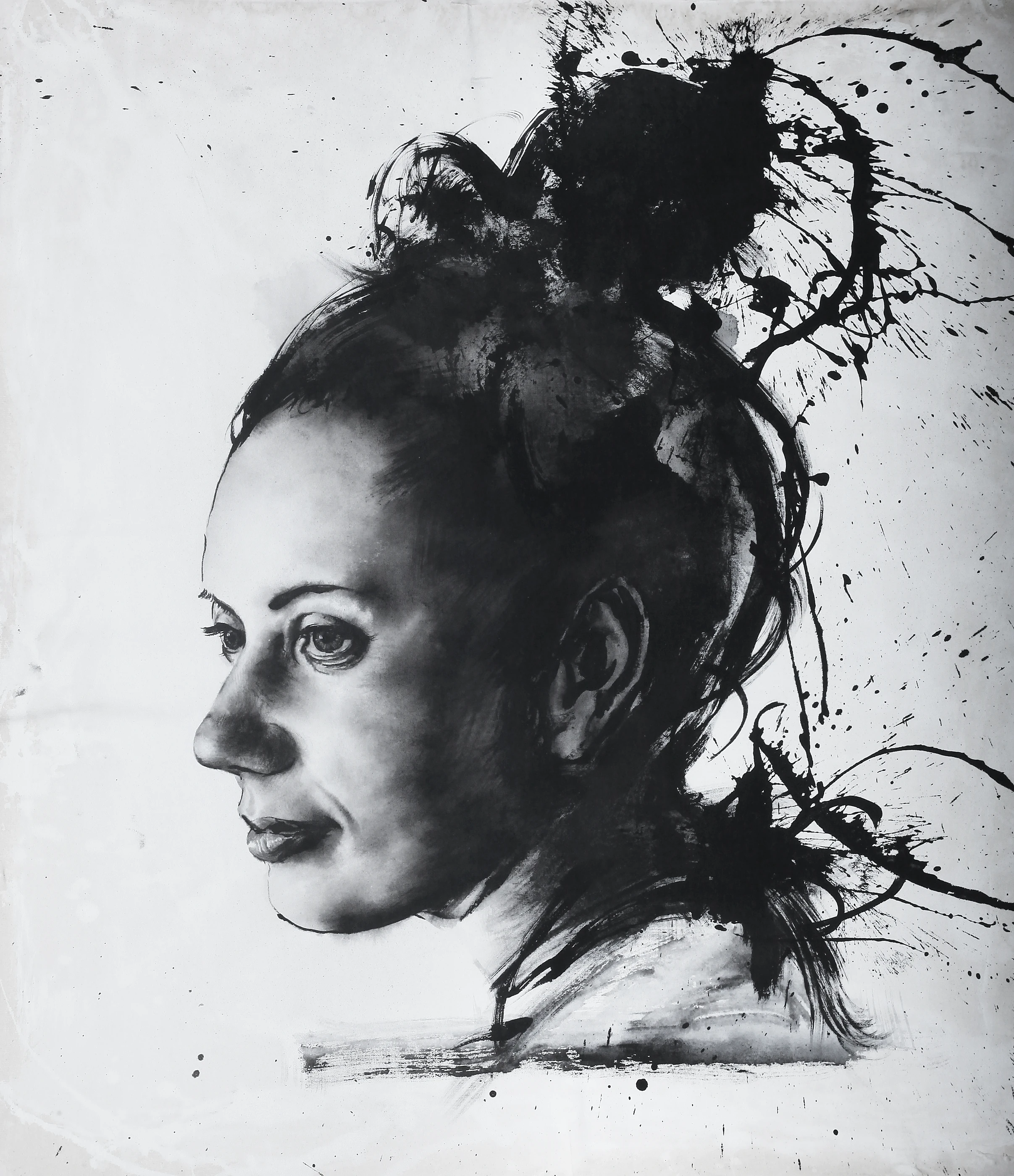 羅展鵬《扶風》,水墨、壓克力、畫布,2013,92 × 81 公分