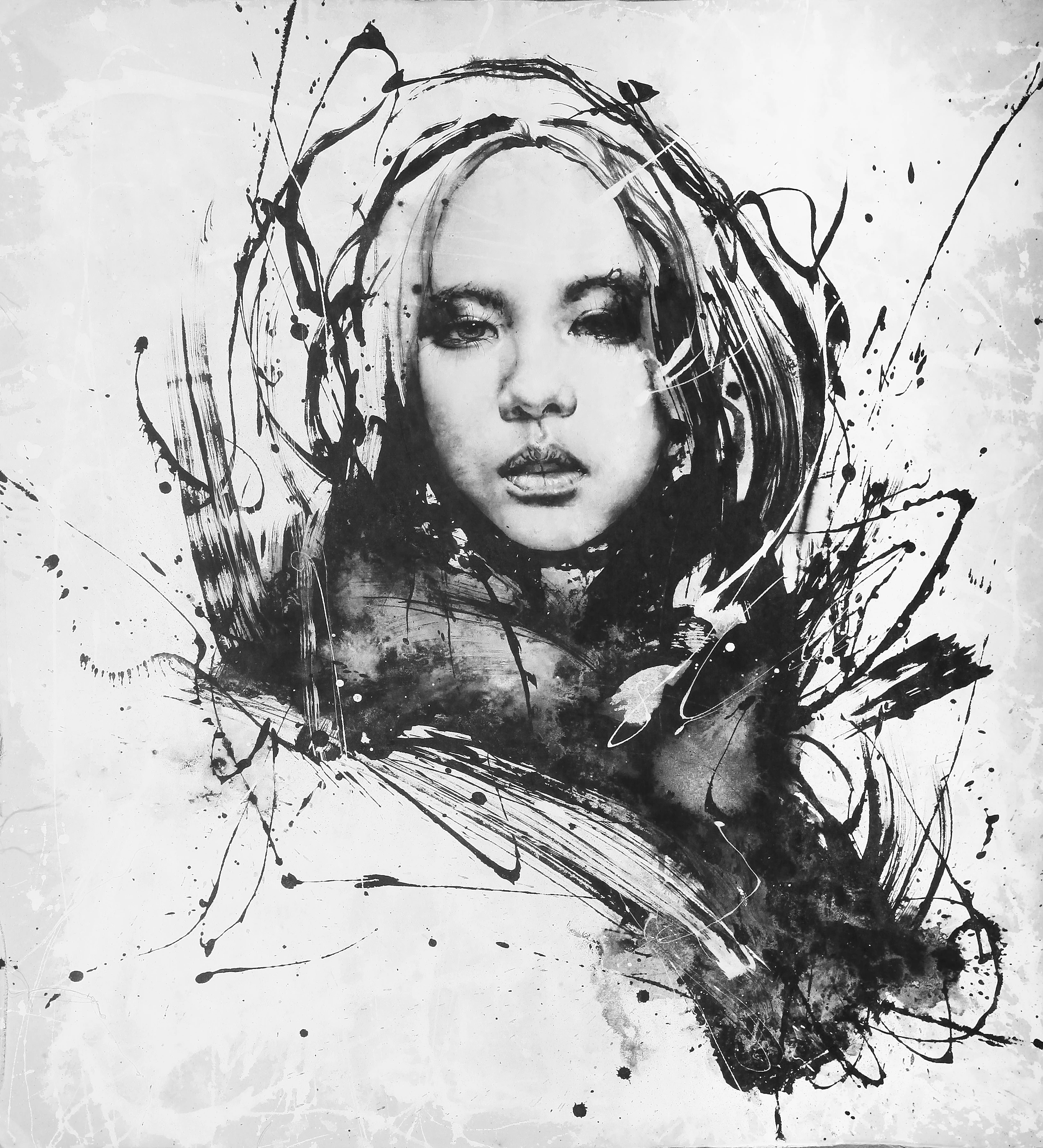 Carefree Wind by Lo Chan Peng, Ink & acrylic on canvas, 2013, 79 × 92 cm