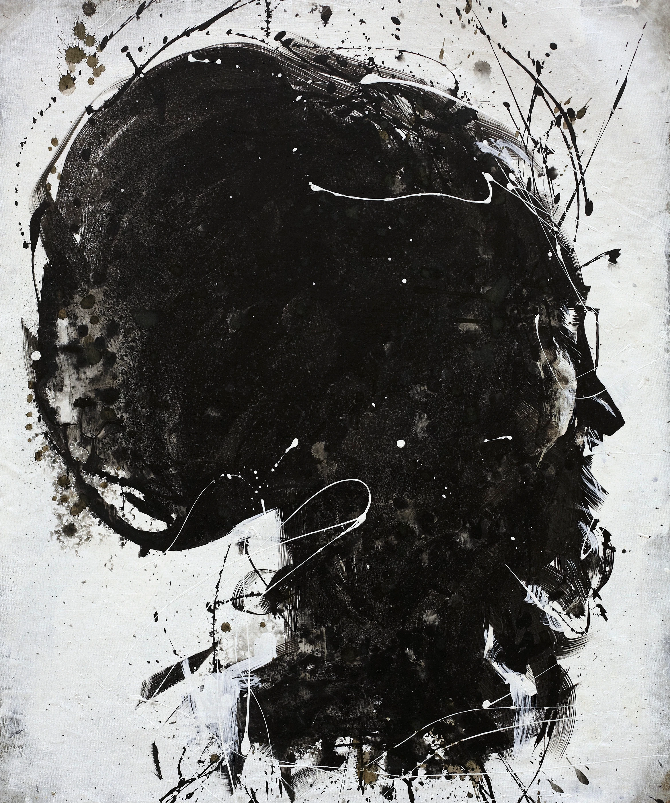 Berlin calling12 by Lo Chan Peng, Ink on canvas, 2011, 101 × 81 cm