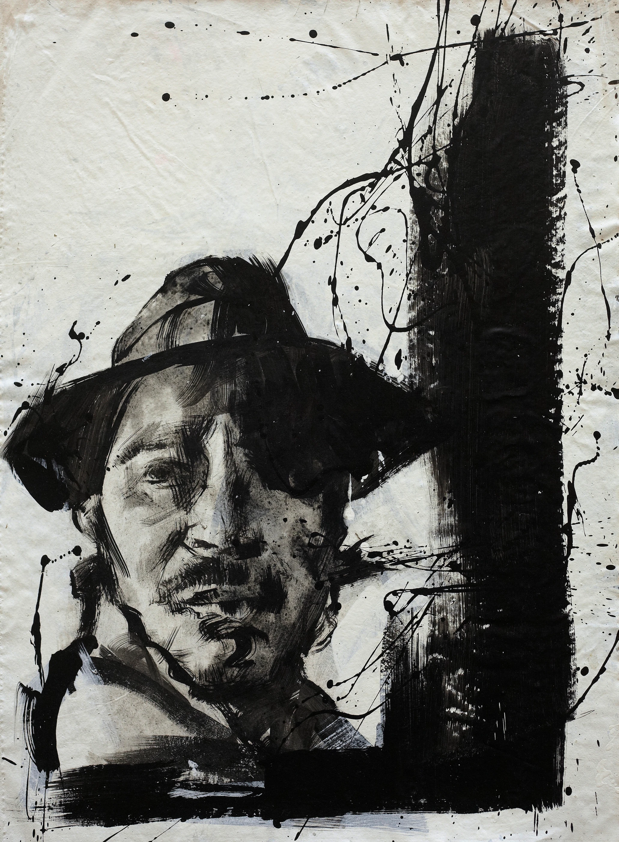 羅展鵬《柏林召喚21》,水墨、畫布,2011,97 × 78 公分
