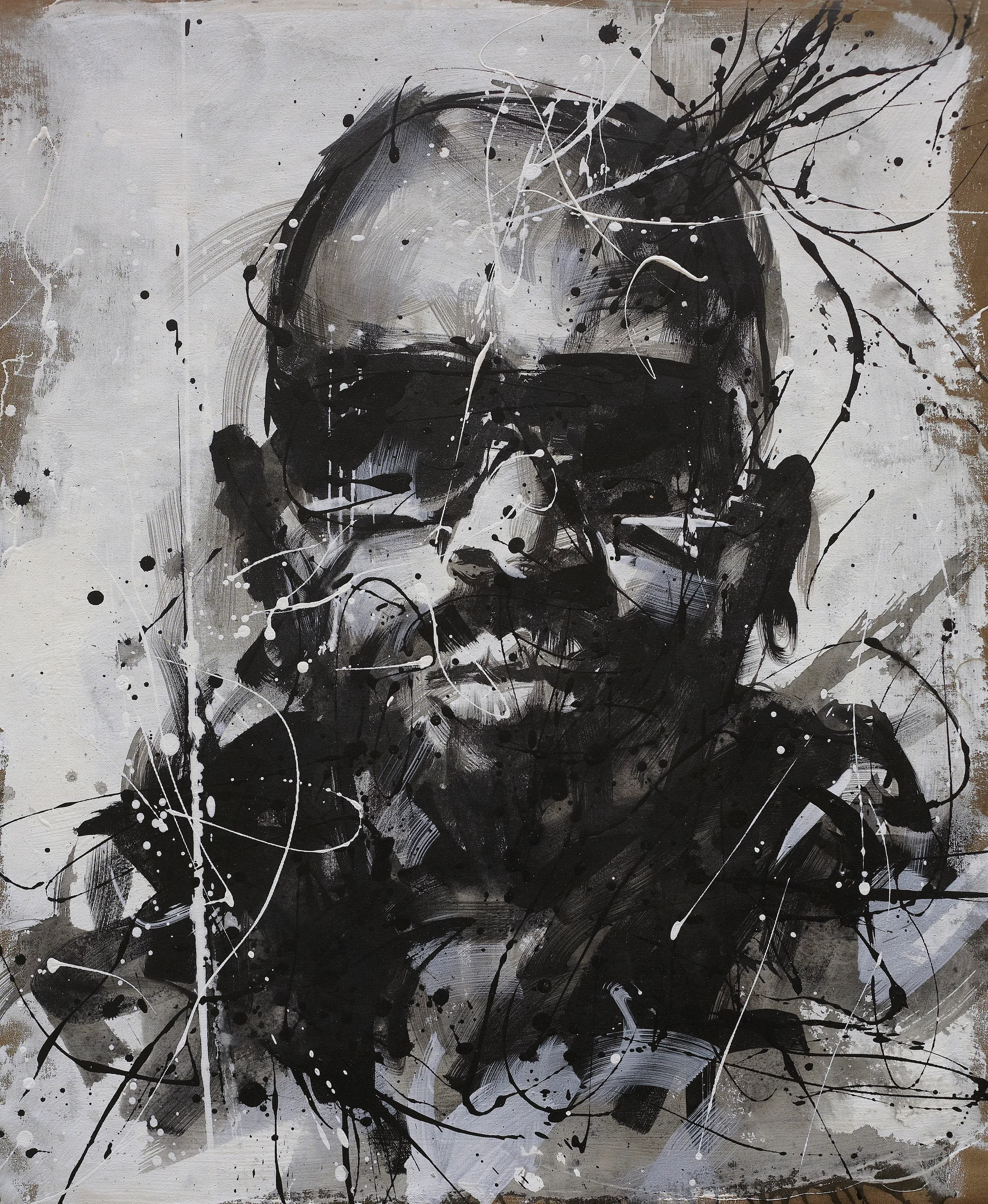 Berlin calling5 by Lo Chan Peng, Ink on canvas, 2011, 101 × 81 cm