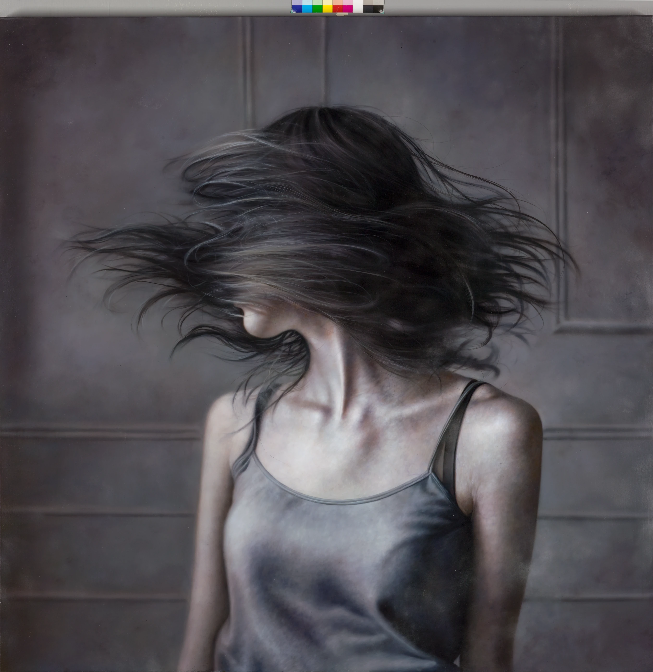 Faint Light Fading Shadow by Lo Chan Peng, Oil on canvas, 2017, 145 × 145 cm