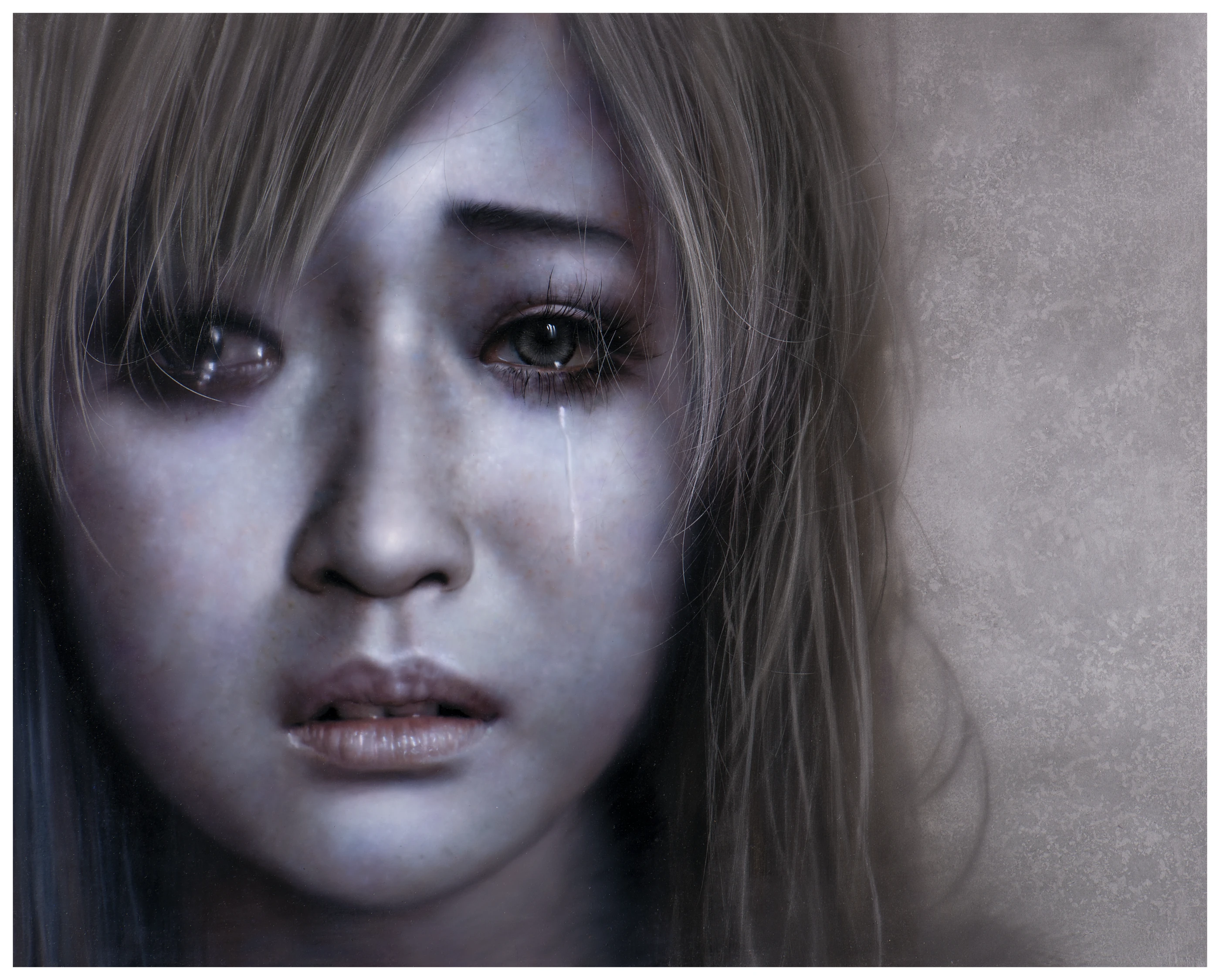 Ashen face am sorry by Lo Chan Peng, Oil on canvas, 2013, 91 × 72.5 cm
