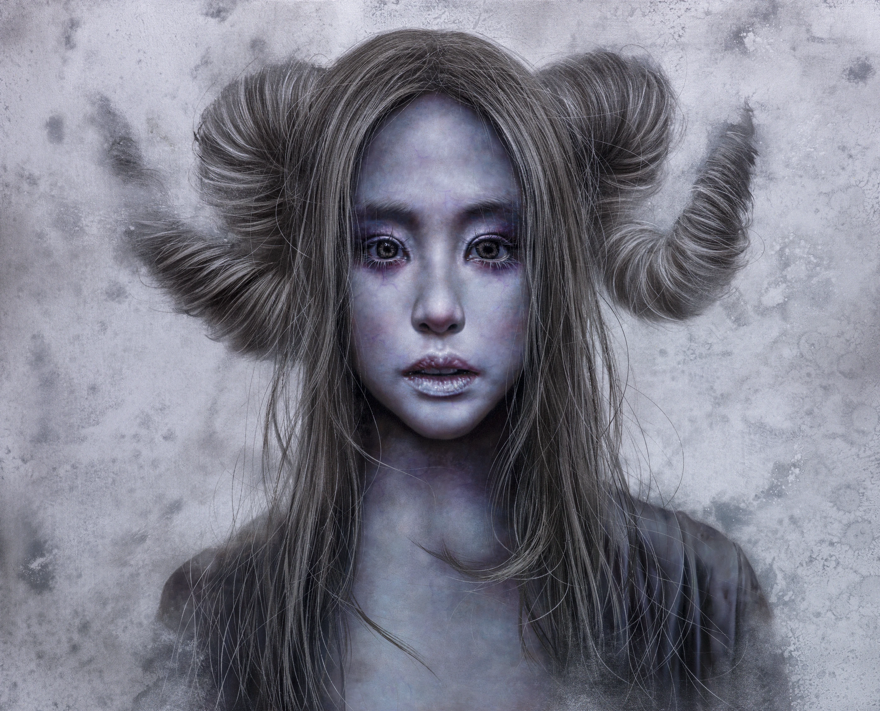 Ashen face Dark Souls by Lo Chan Peng, Oil on canvas, 2013, 80 × 65 cm