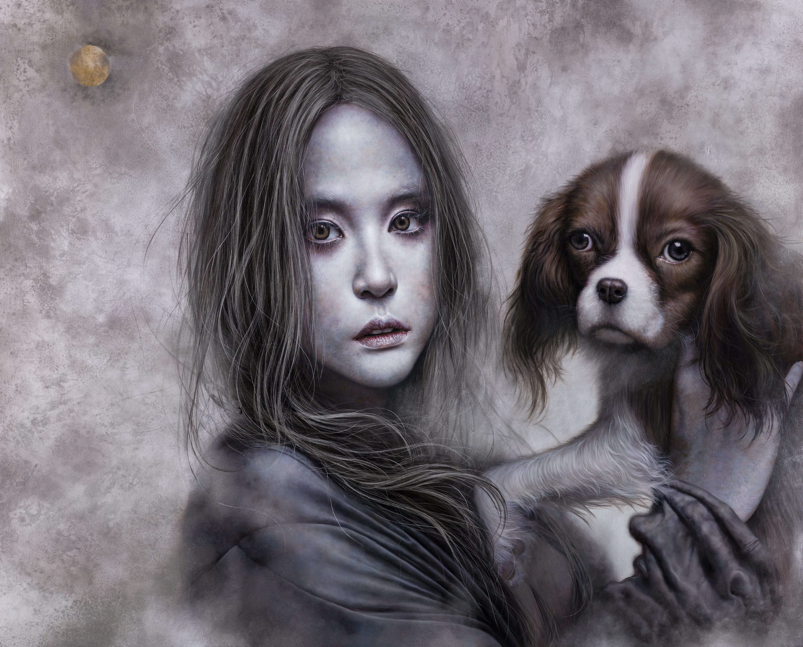 am Ashen face Date at am2-30 by Lo Chan Peng, Oil on canvas, 2014, 162 × 130 cm