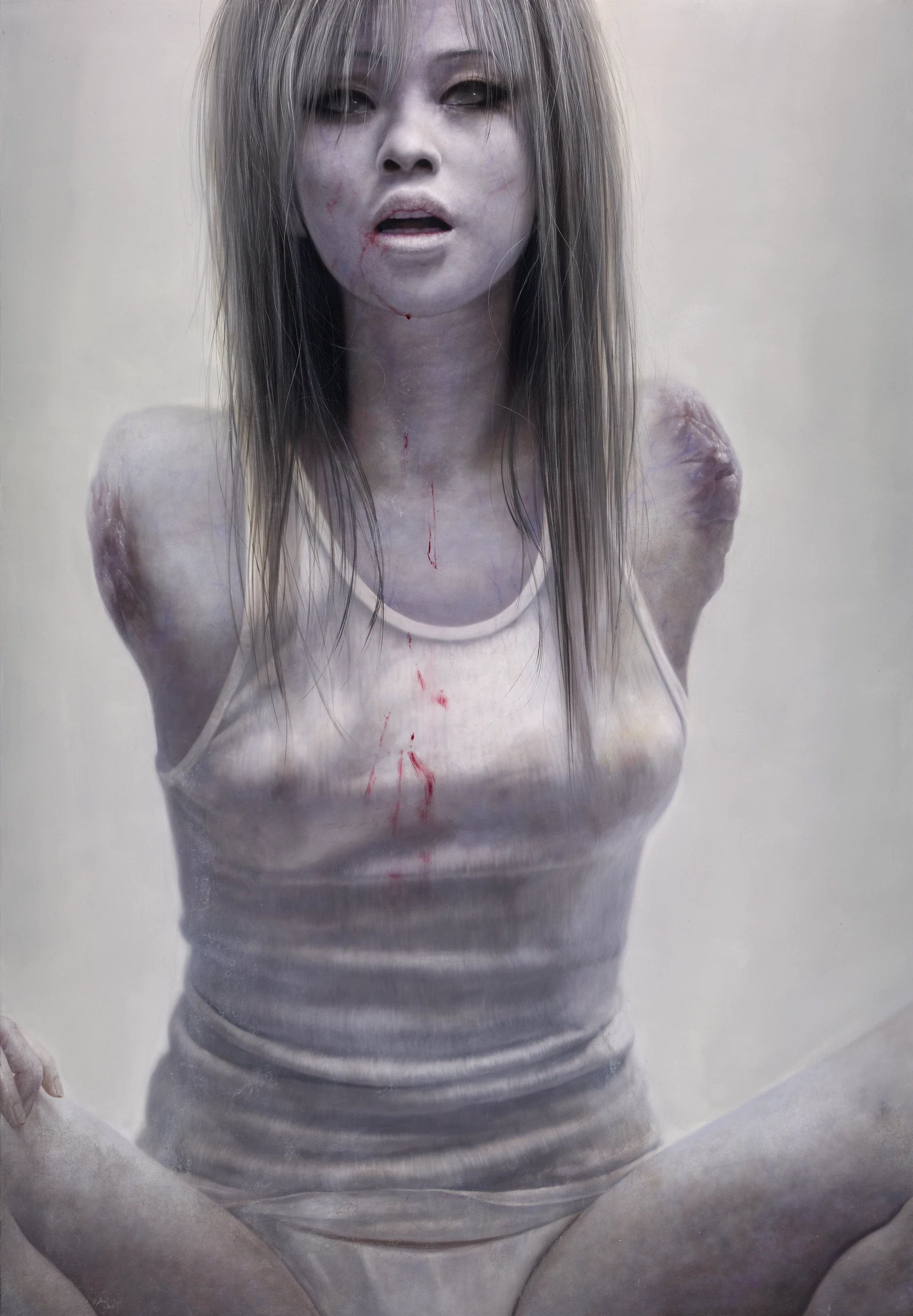 ashen face11-Toy 100F by Lo Chan Peng, Oil on canvas, 2011, 162 × 130 cm