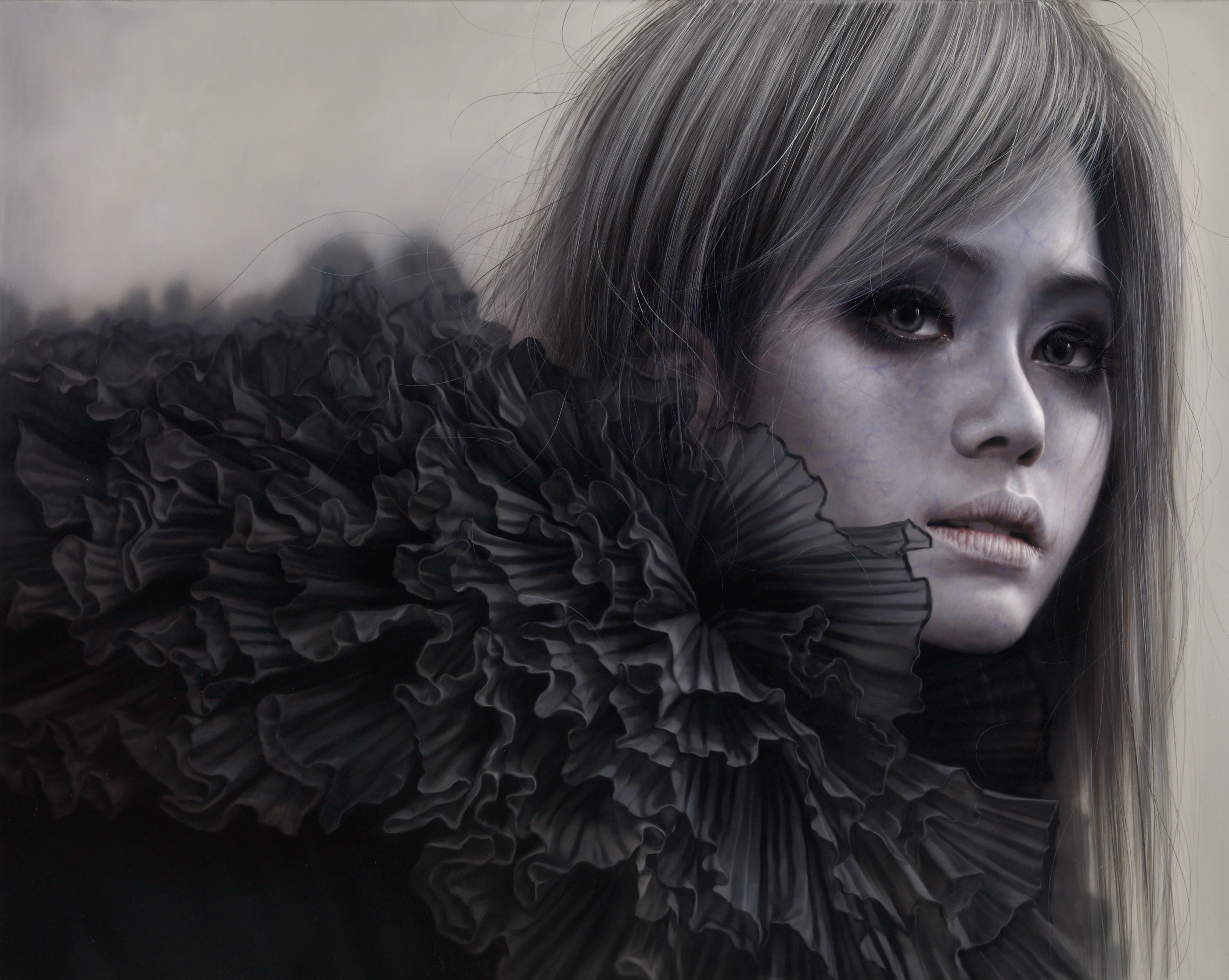 ashen face16 Understand 30F by Lo Chan Peng, Oil on canvas, 2011, 91 × 72.5 cm