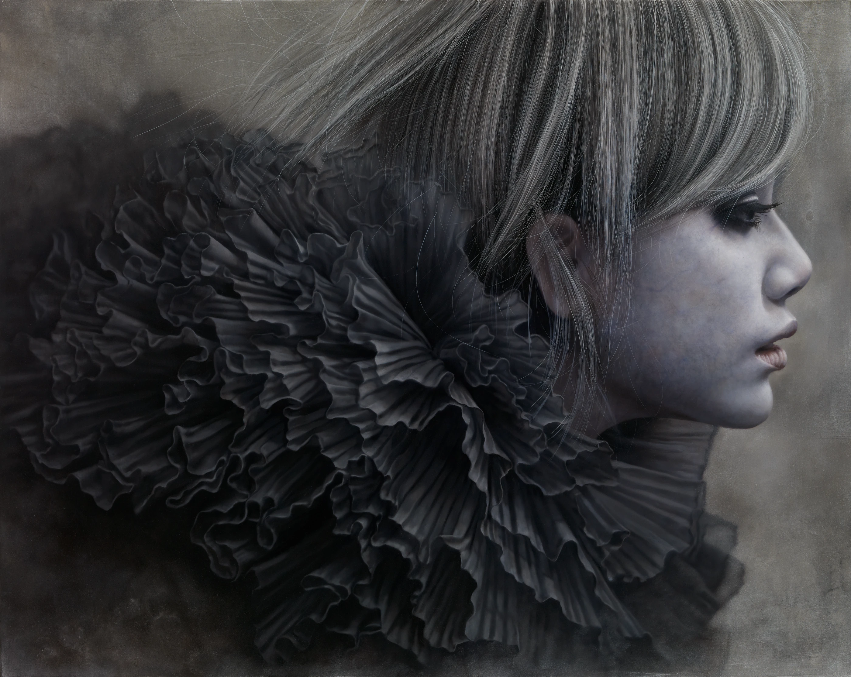 Ashen face 20 Silver Snow by Lo Chan Peng, Oil on canvas, 2012, 91 × 72.5 cm