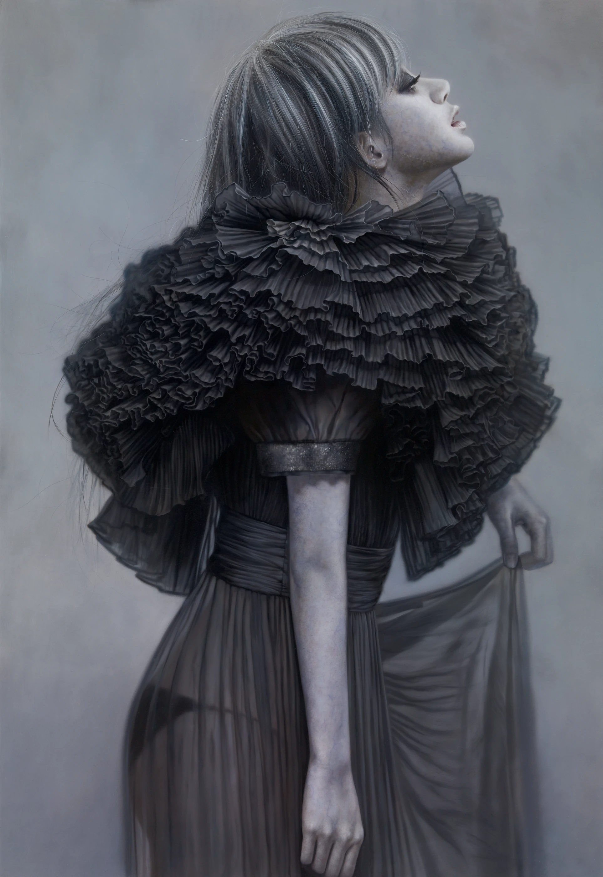 Ashen face 22-Taiwan's song by Lo Chan Peng, Oil on canvas, 2012, 162 × 120 cm