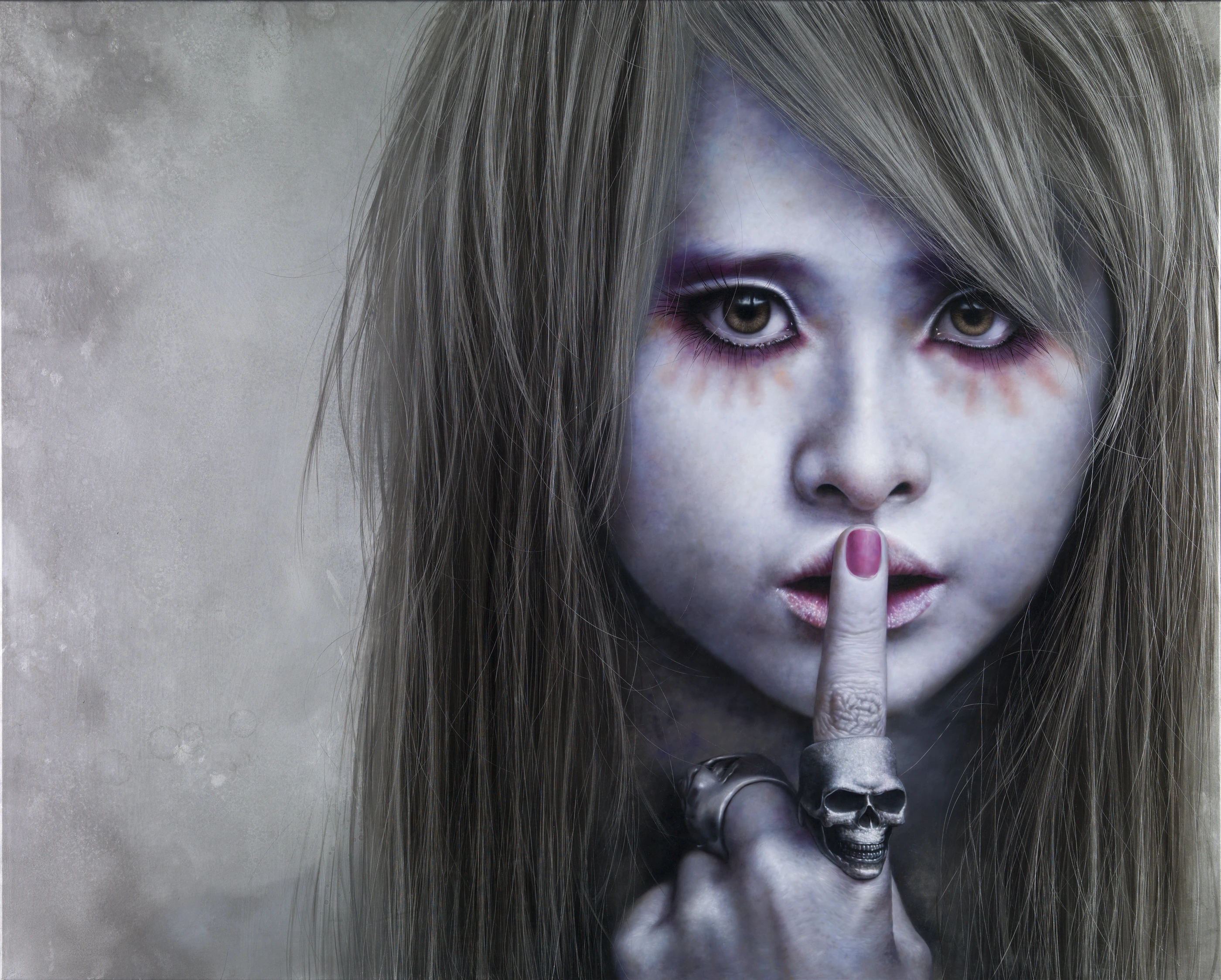 Ashen face 28 by Lo Chan Peng, Oil on canvas, 2012, 162 × 130 cm