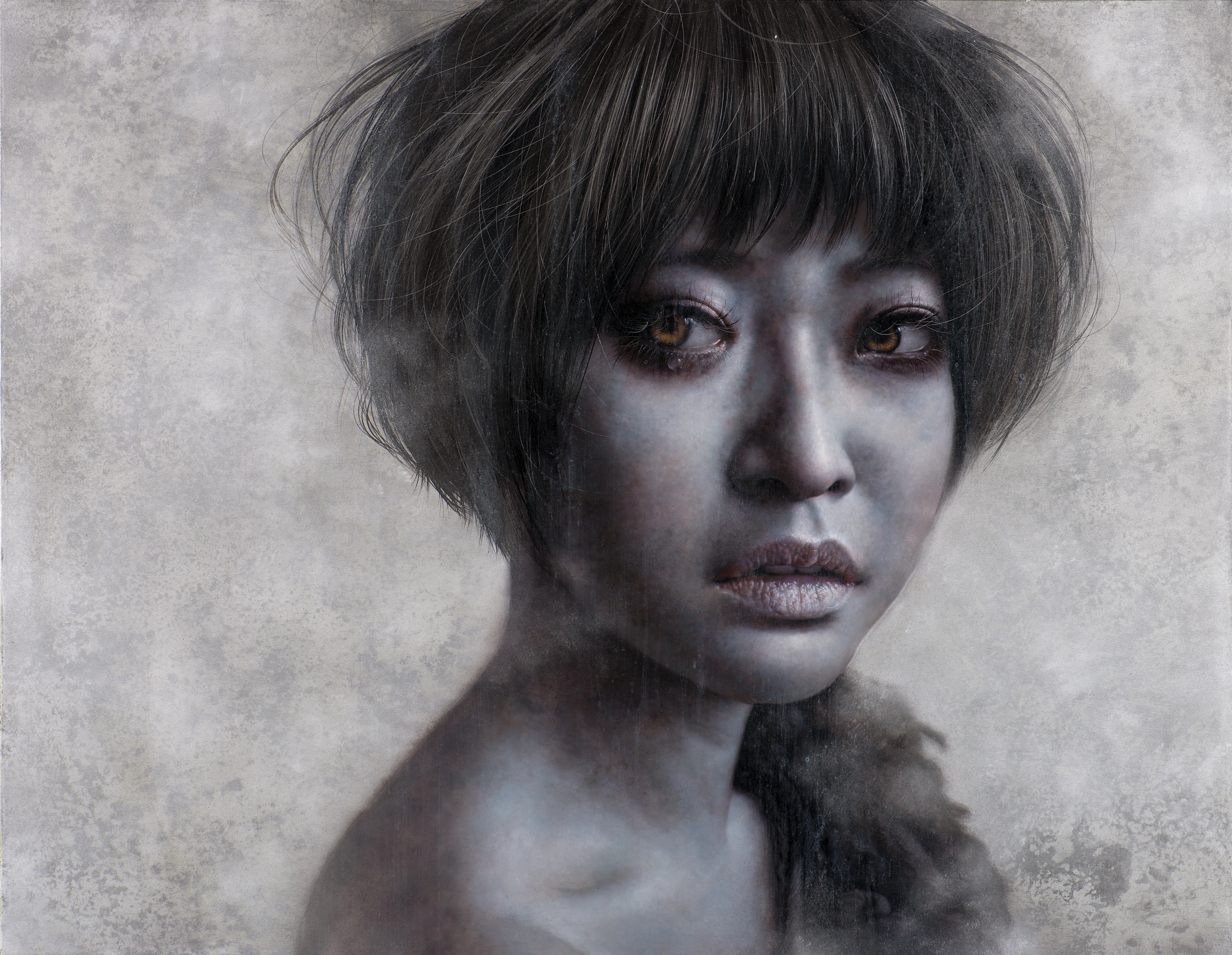 Ashen face path behind by Lo Chan Peng, Oil on canvas, 2013, 116 × 91 cm