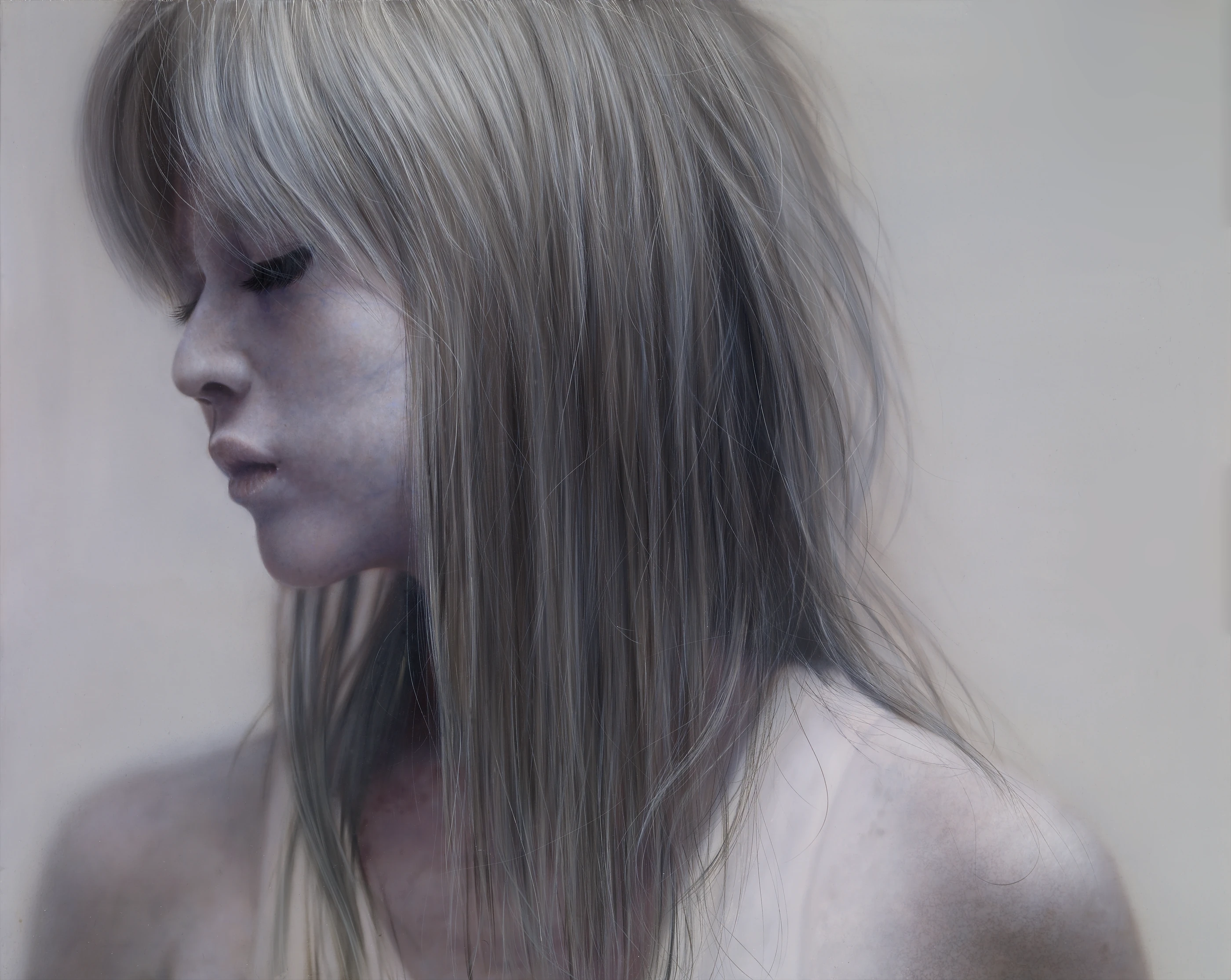 羅展鵬《白面者6》,油彩、畫布,2010,91 × 72.5 公分