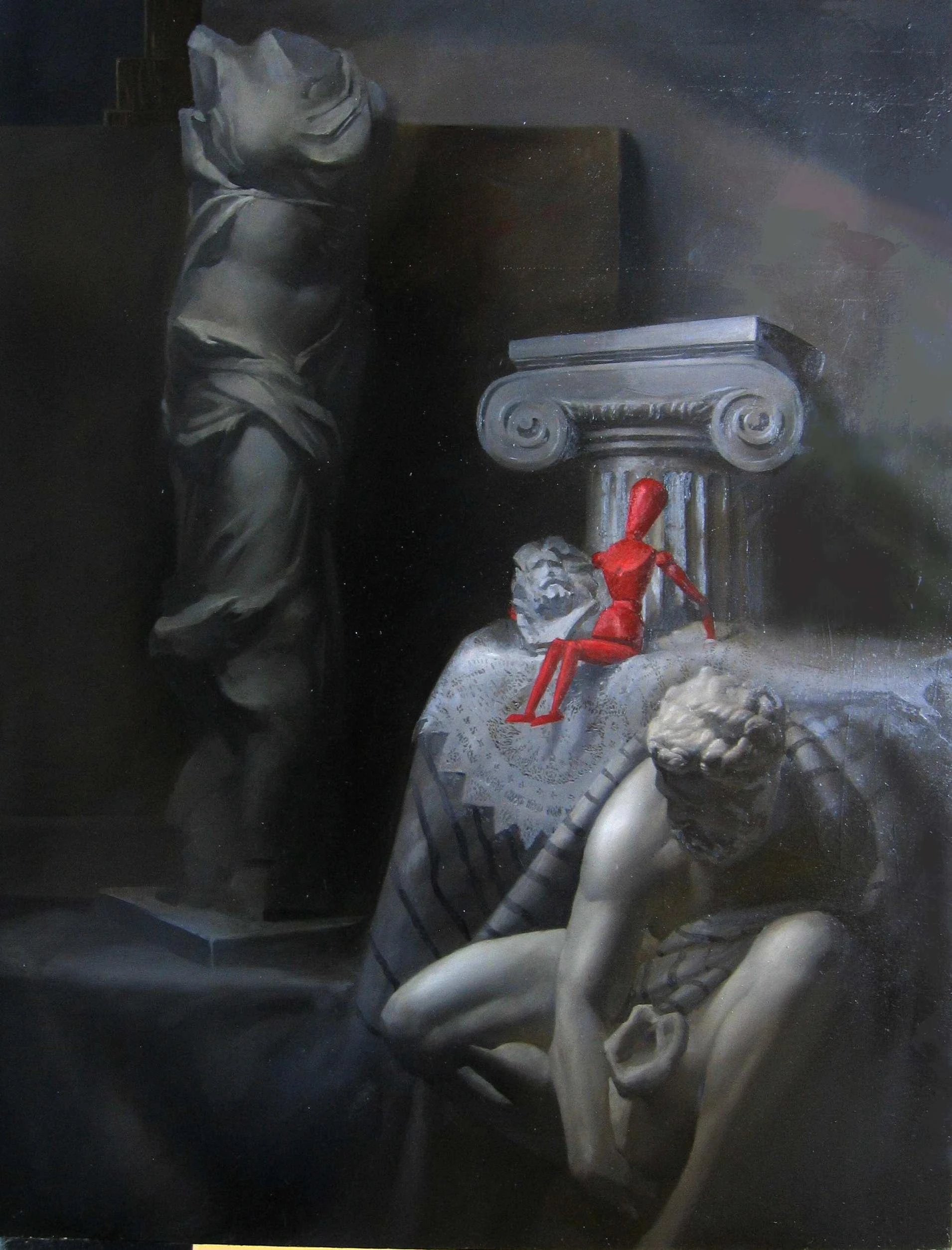 Dialogue by Lo Chan Peng, Oil on canvas