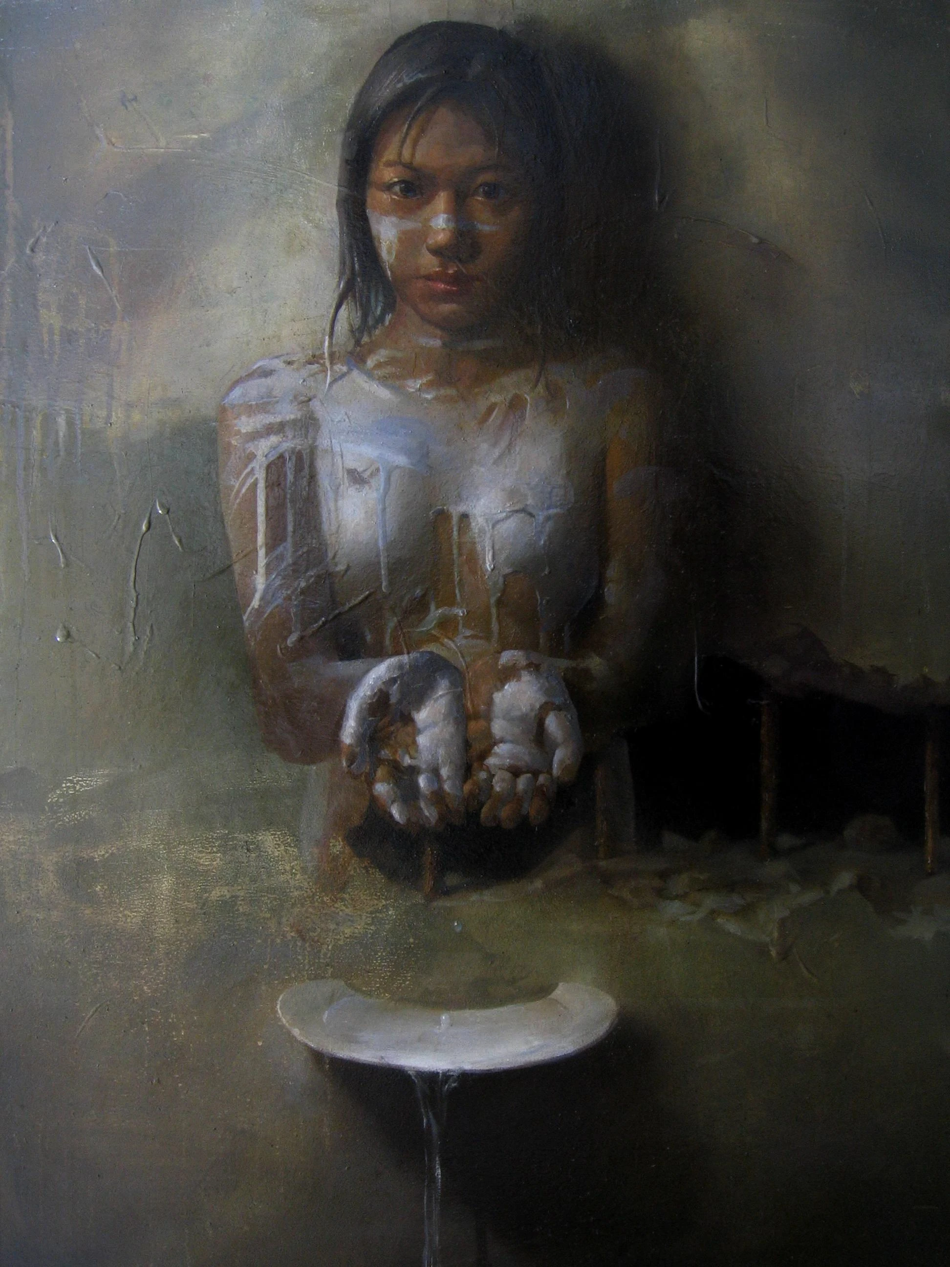 The Trial of an Artist by Lo Chan Peng, Oil on canvas
