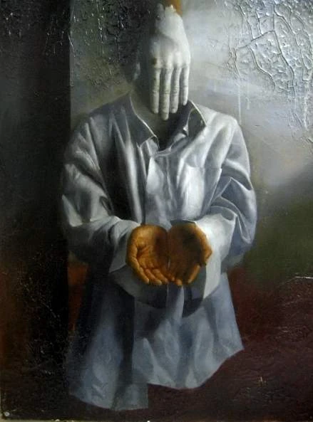 The Trial of an Artist 10 by Lo Chan Peng, Oil on canvas