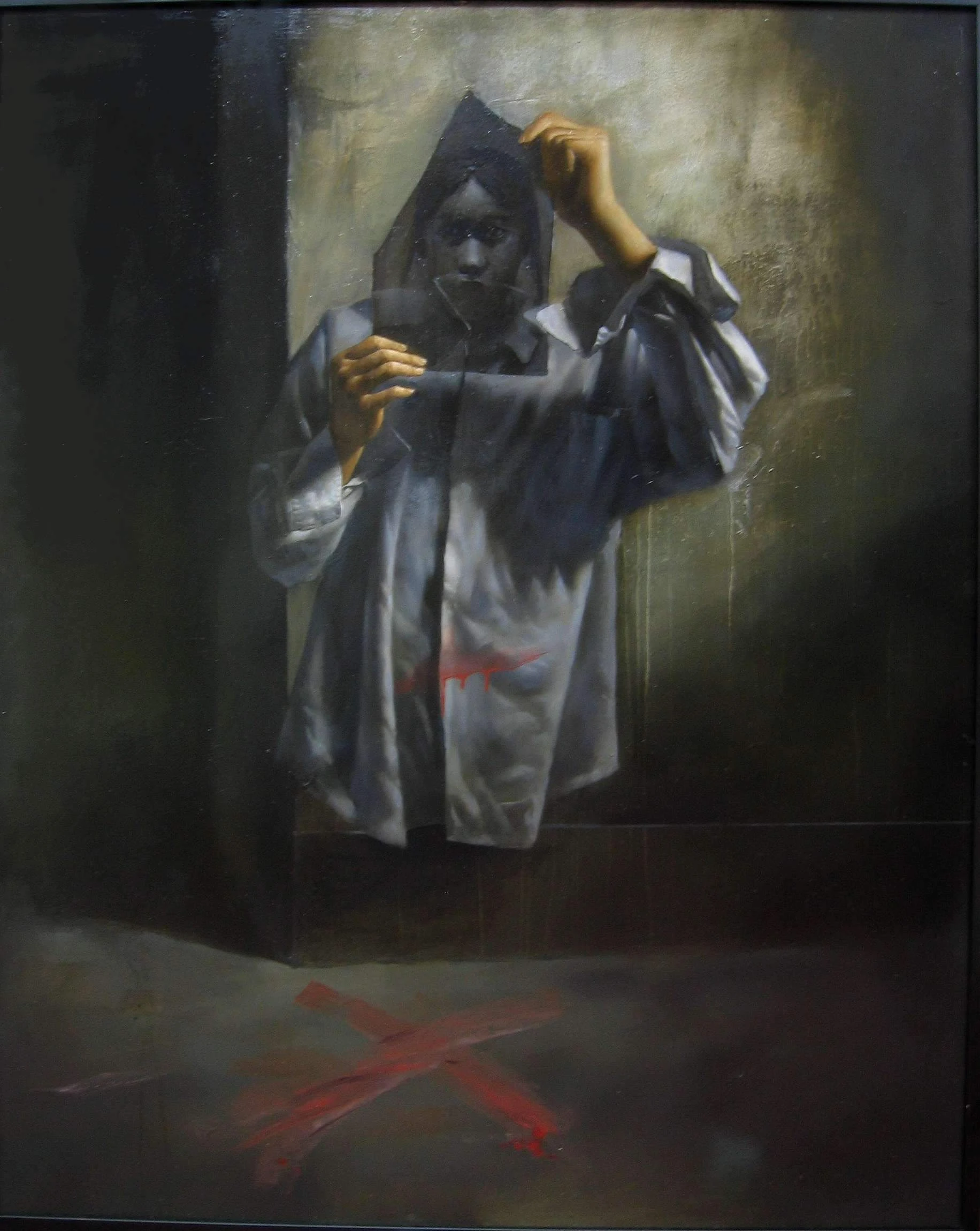 The Trial of an Artist 11 by Lo Chan Peng, Oil on canvas