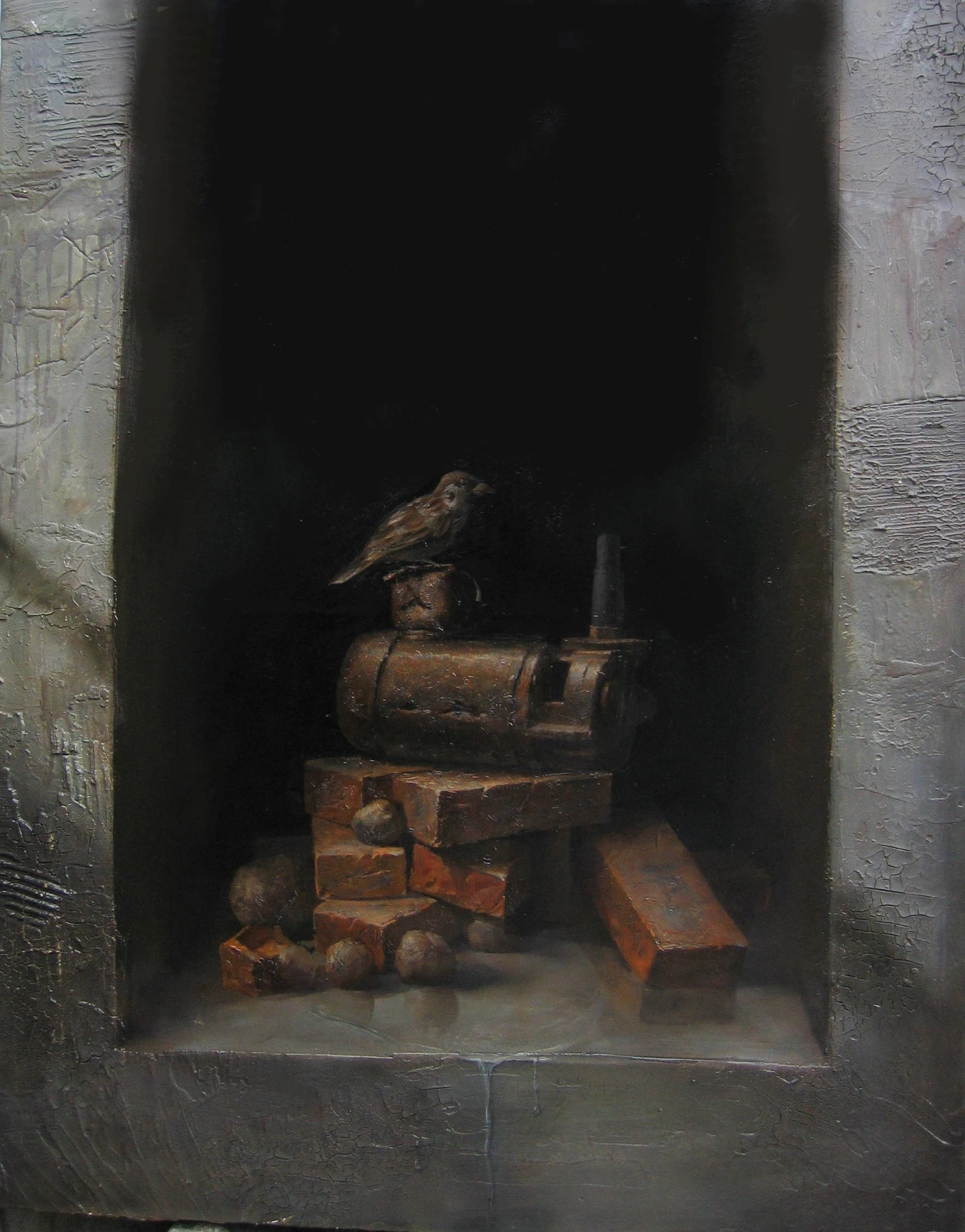 The Trial of an Artist 13 by Lo Chan Peng, Oil on canvas