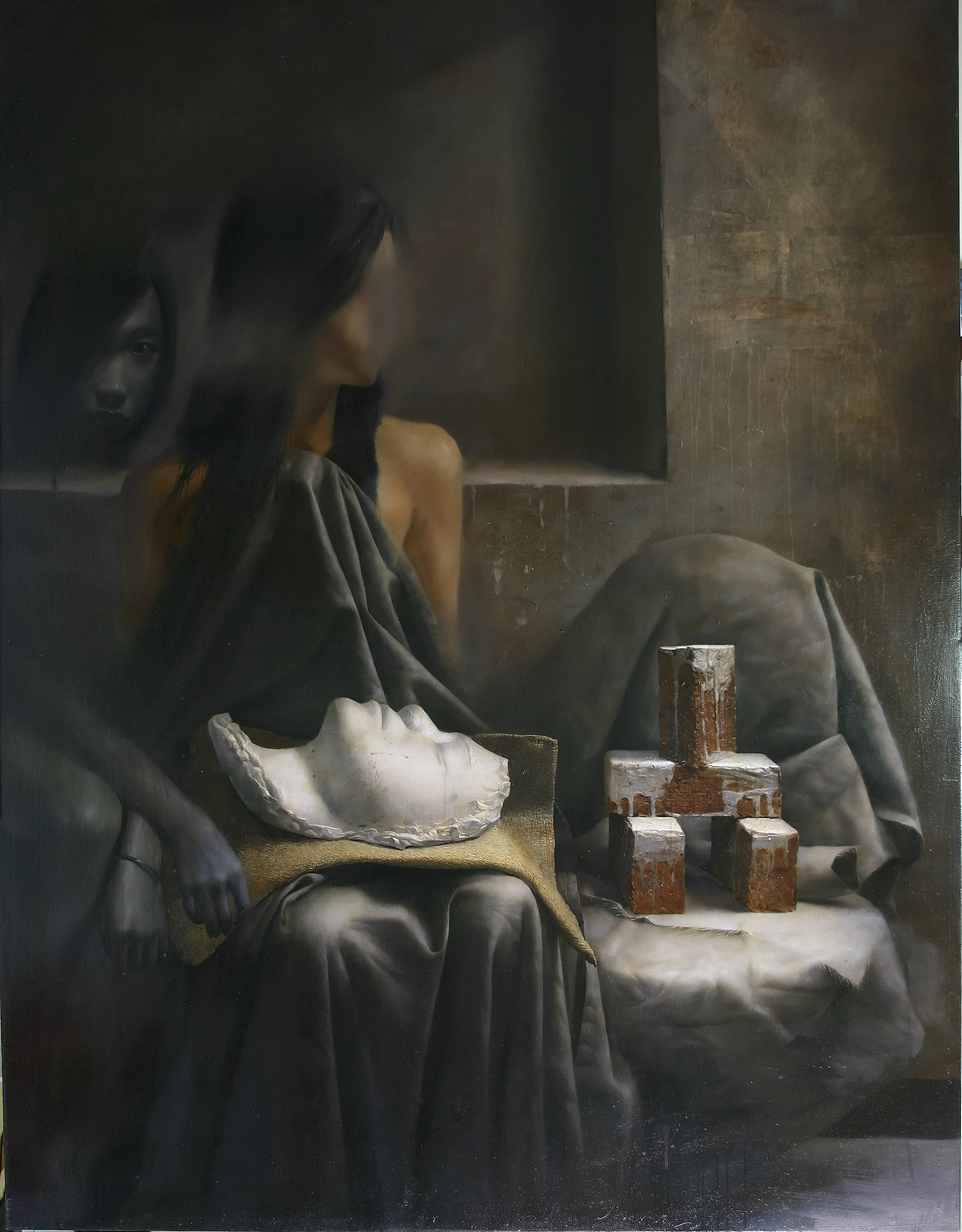 The Trial of an Artist 15 by Lo Chan Peng, Oil on canvas, 145.5 × 112 cm