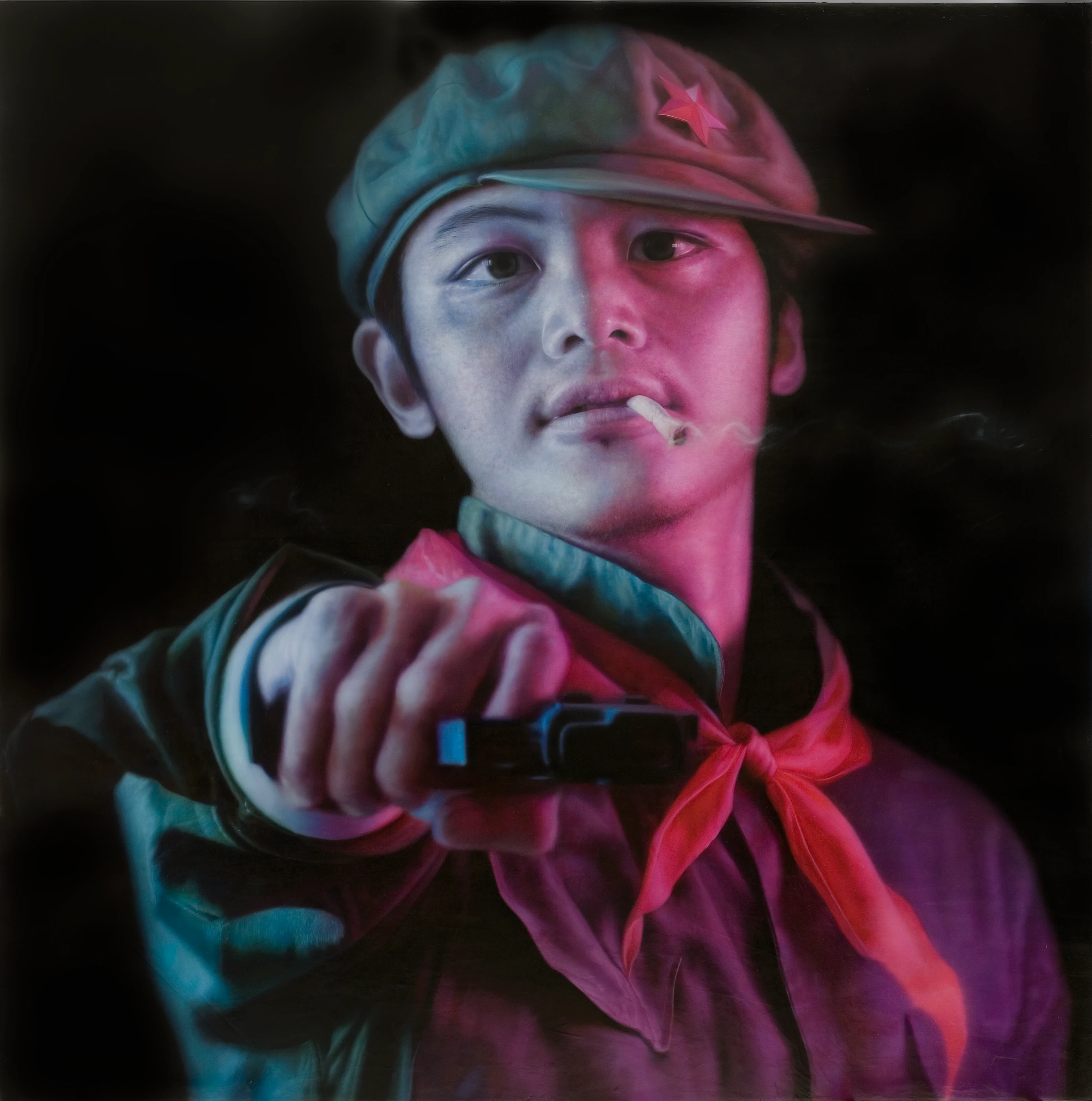 Left by Lo Chan Peng, Oil on canvas, 2009, 194 × 194 cm