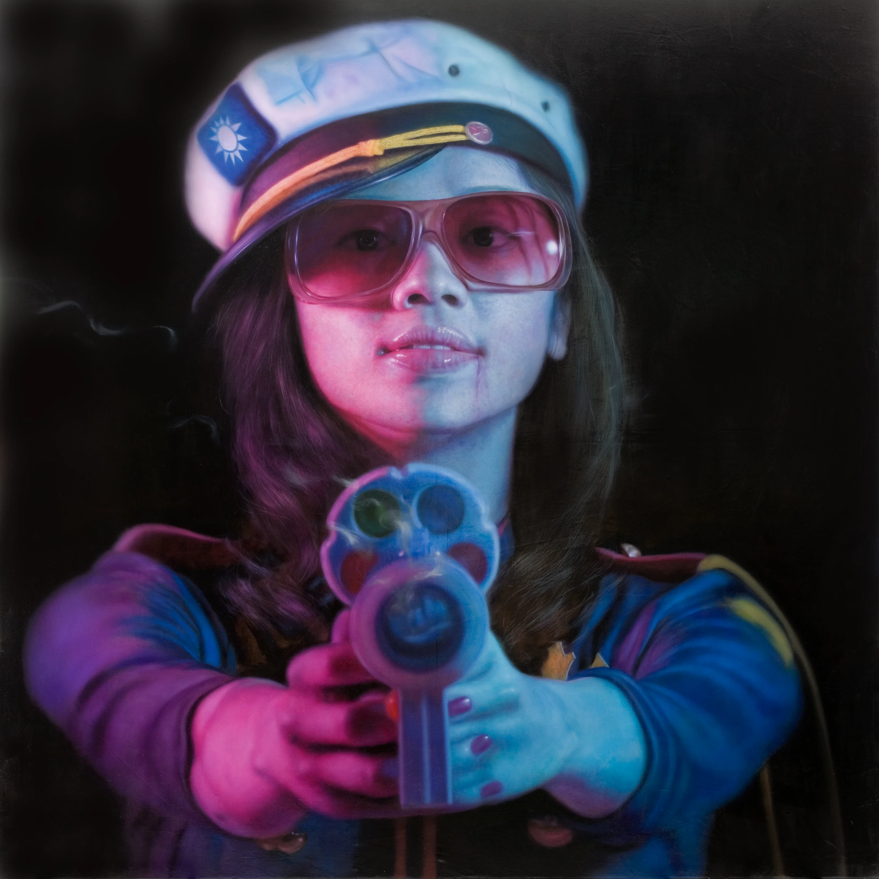 羅展鵬《草莓族大亂鬥》,油彩、畫布,2009,194 × 194 公分