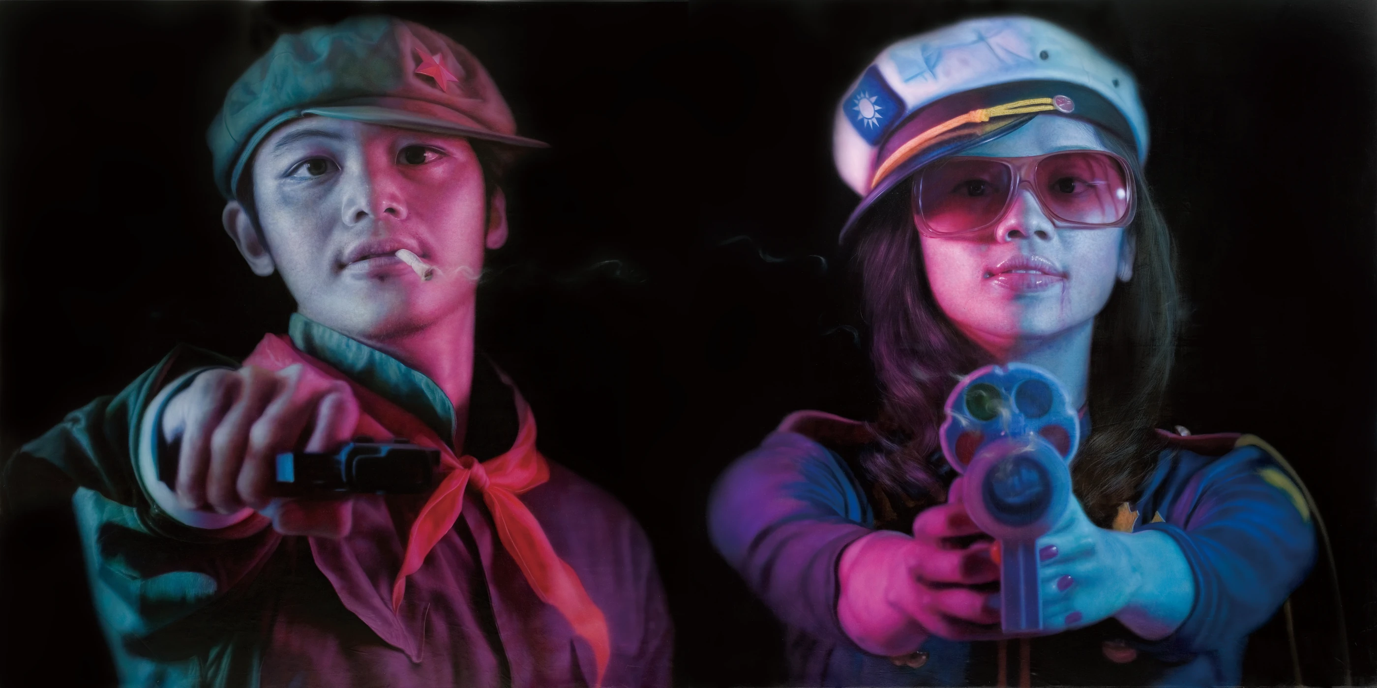 Strawberry Generation The Super Smash by Lo Chan Peng, Oil on canvas, 2009, 194 × 194 cm