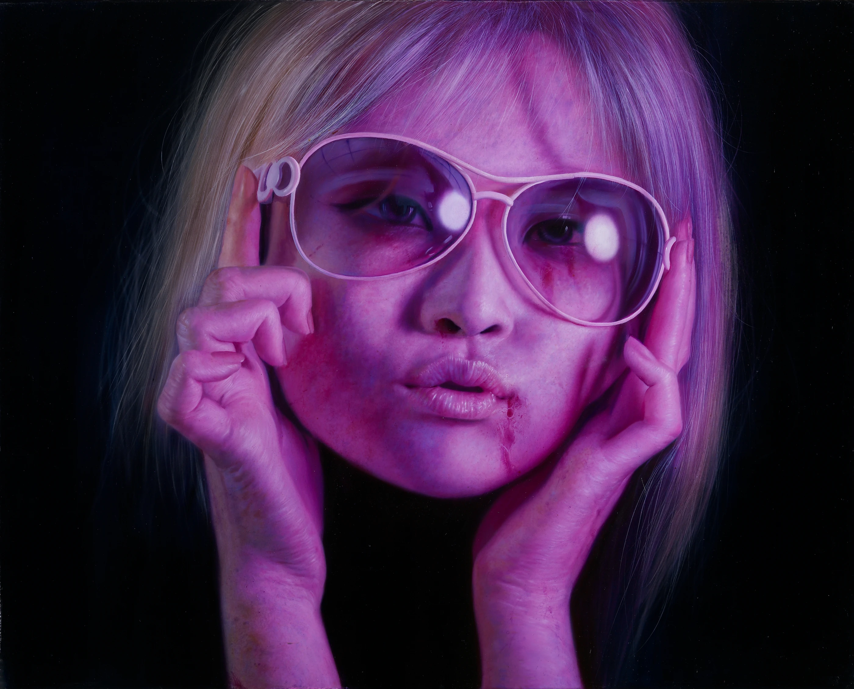 Strawberry Generation The Night Marching 9 Hitouban by Lo Chan Peng, Oil on canvas, 2009, 91 × 72.5 cm
