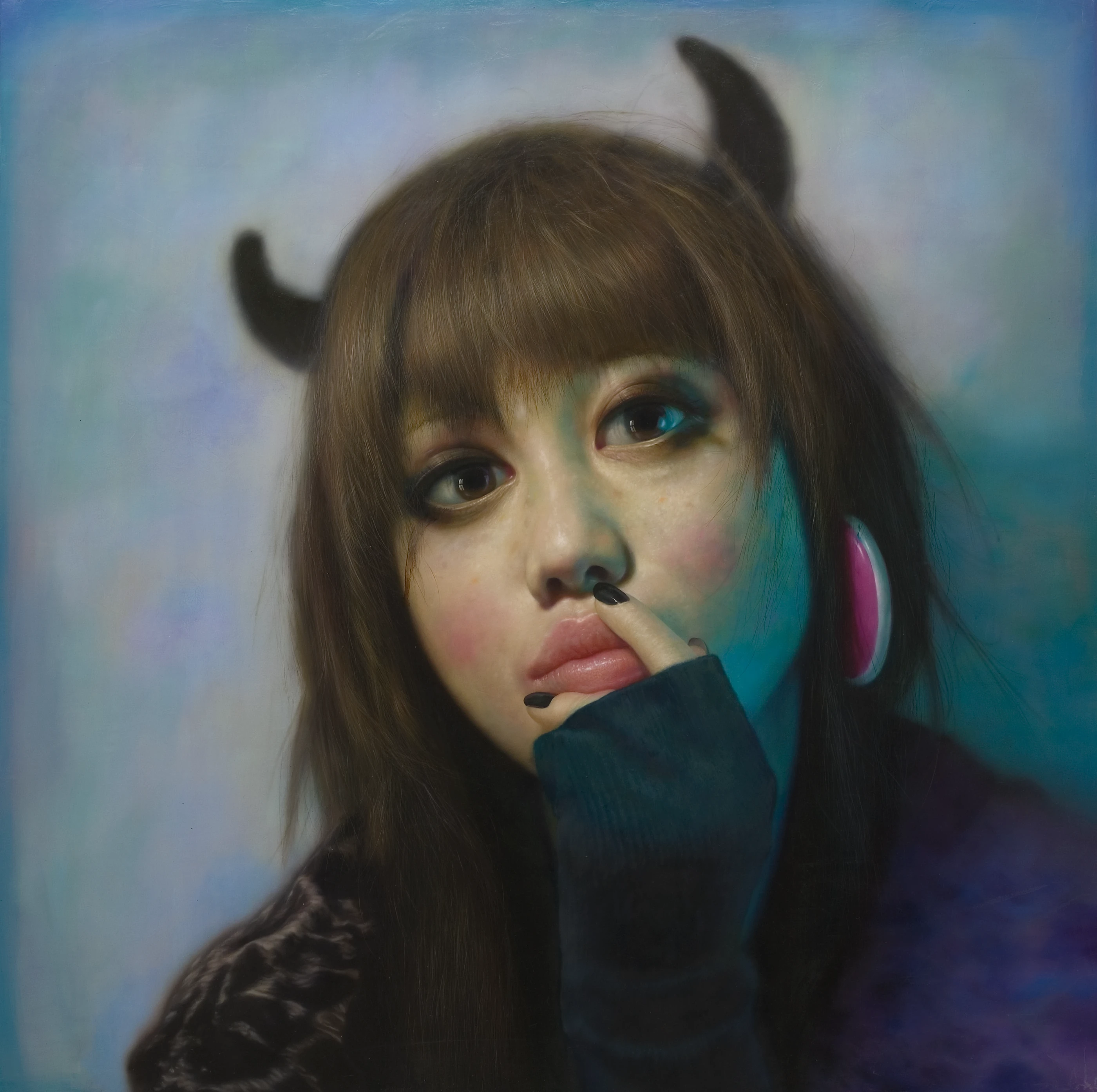 Journal of Strawberry Generation15 by Lo Chan Peng, Oil on canvas, 2008, 150 × 150 cm