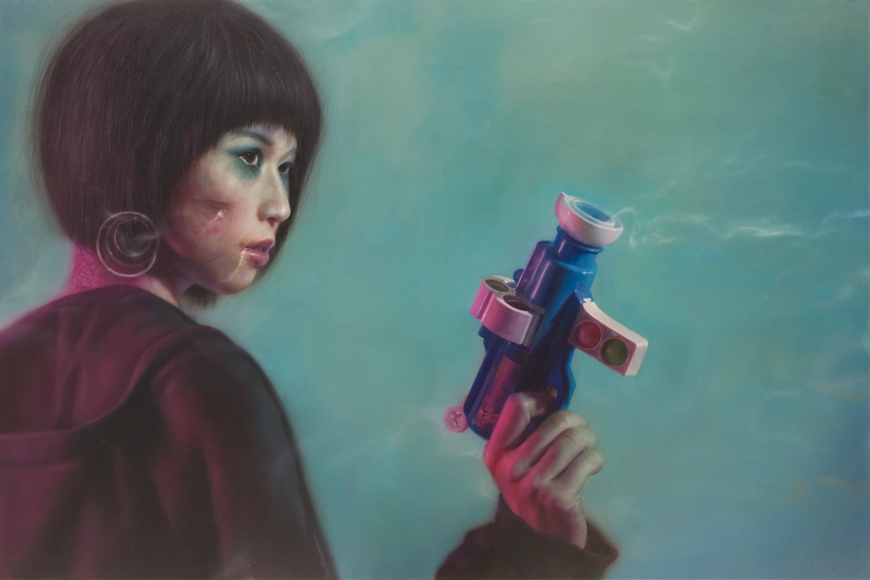 Journal of Strawberry Generation18 by Lo Chan Peng, Oil on canvas, 2008, 145.5 × 97 cm