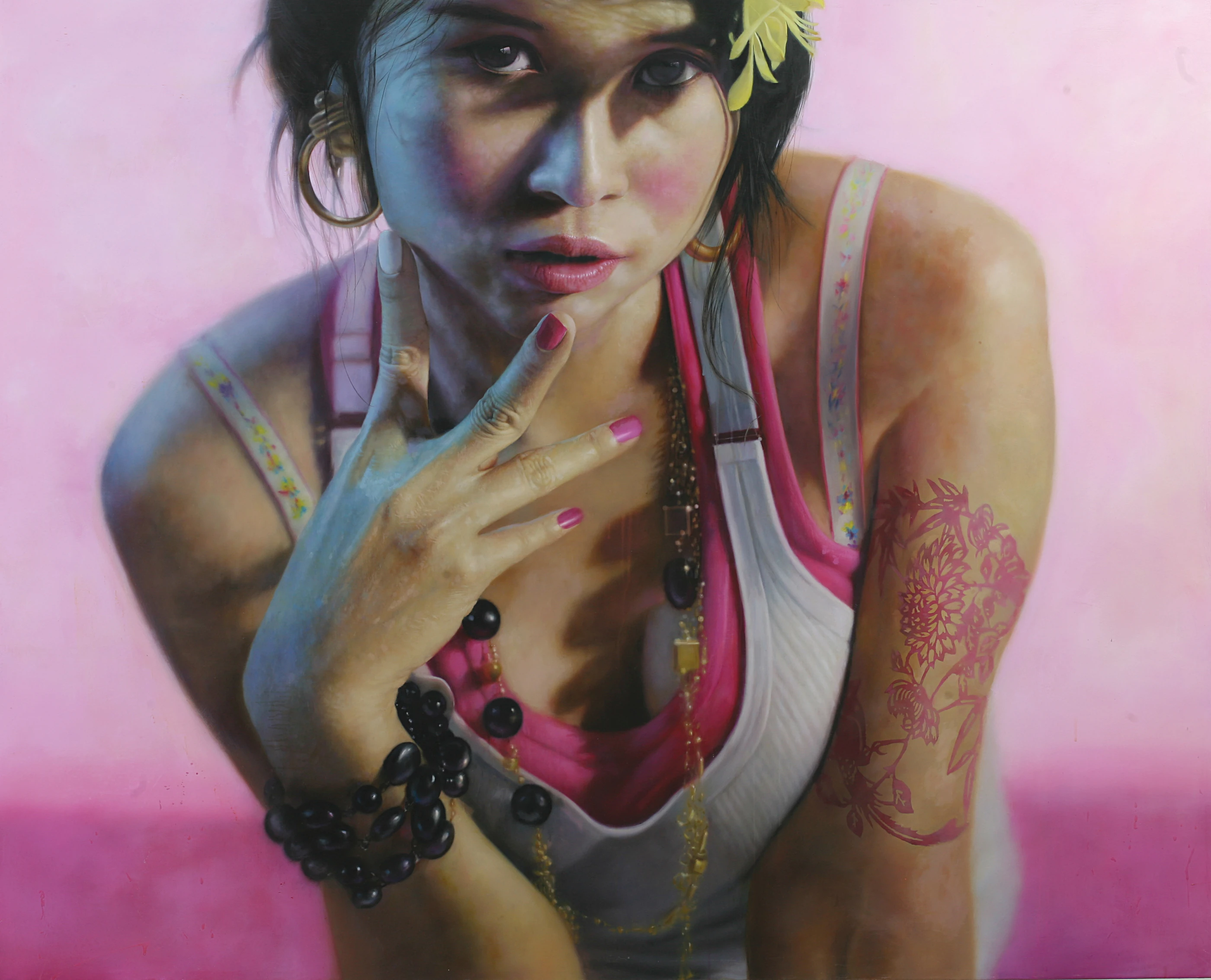 Journal of Strawberry Generation4 by Lo Chan Peng, Oil on canvas, 2007, 162 × 120 cm
