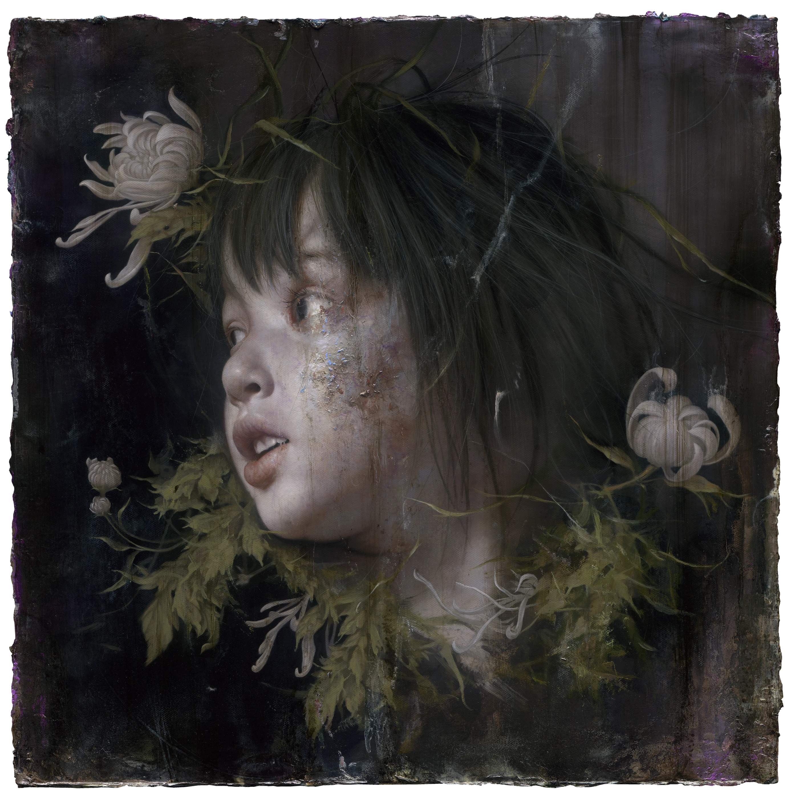 Les Fleurs du mal by Lo Chan Peng, Oil on canvas, 2020, 63 × 63 cm