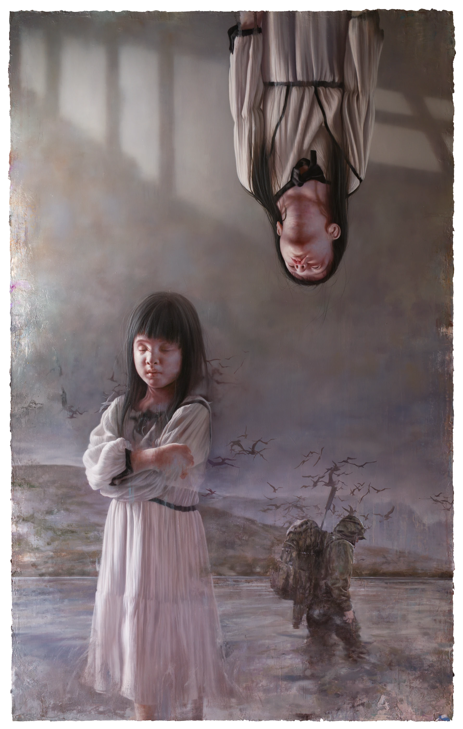 Second Level Dream by Lo Chan Peng, Oil on canvas, 2020, 107.5 × 170 cm