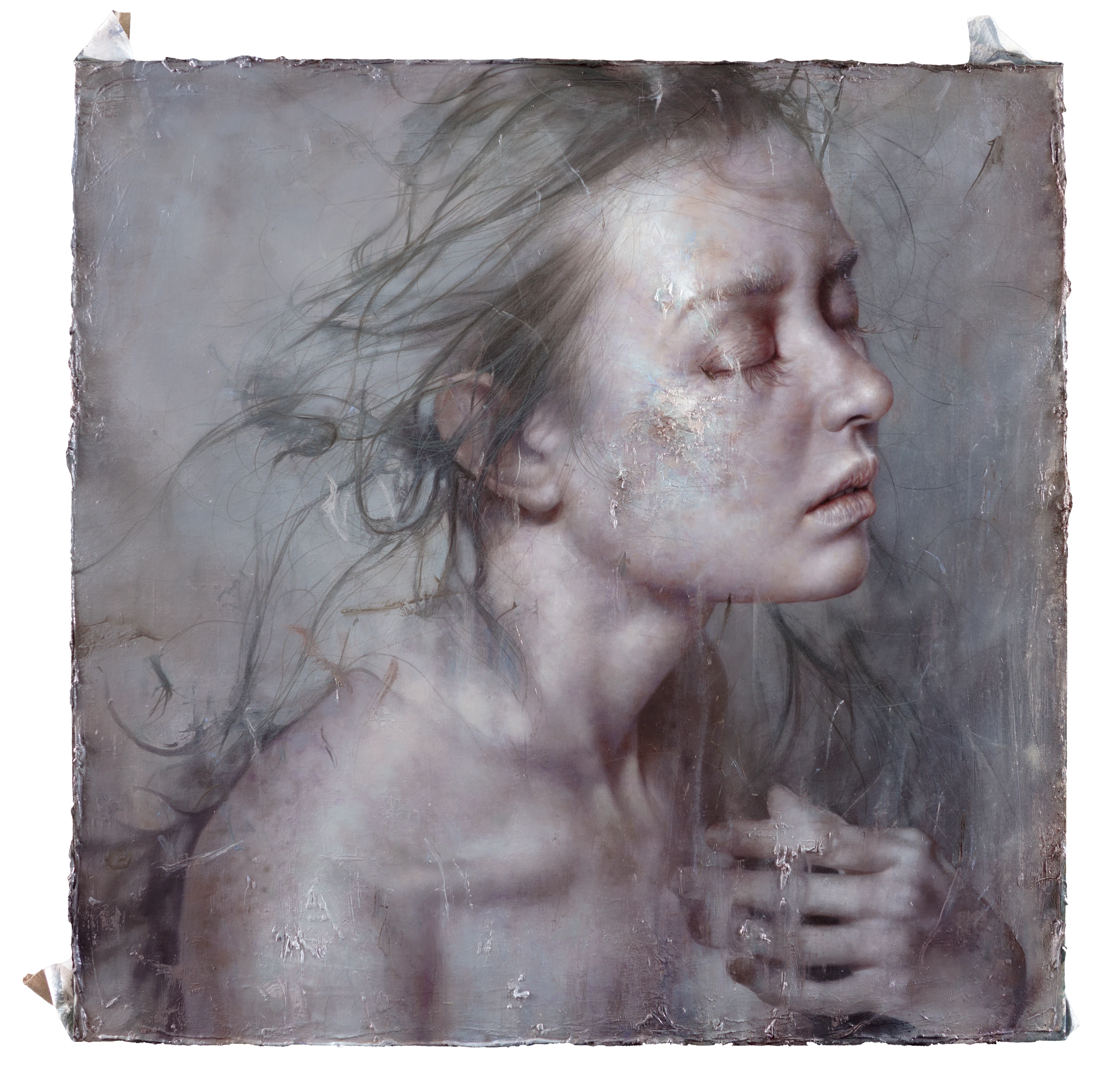 The Ra by Lo Chan Peng, Oil on canvas, 2019, 73 × 73 cm