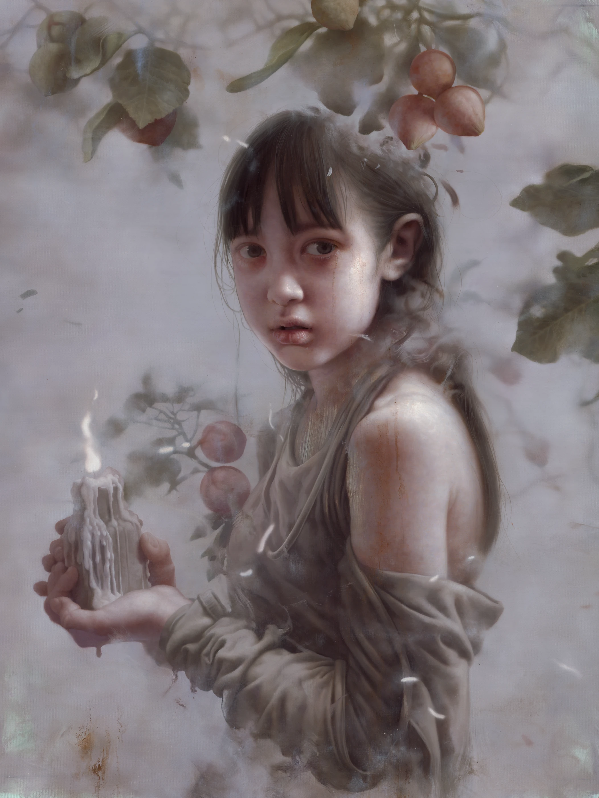 The Light of Innocence by Lo Chan Peng, Oil on canvas, 2024, 115 × 90 cm