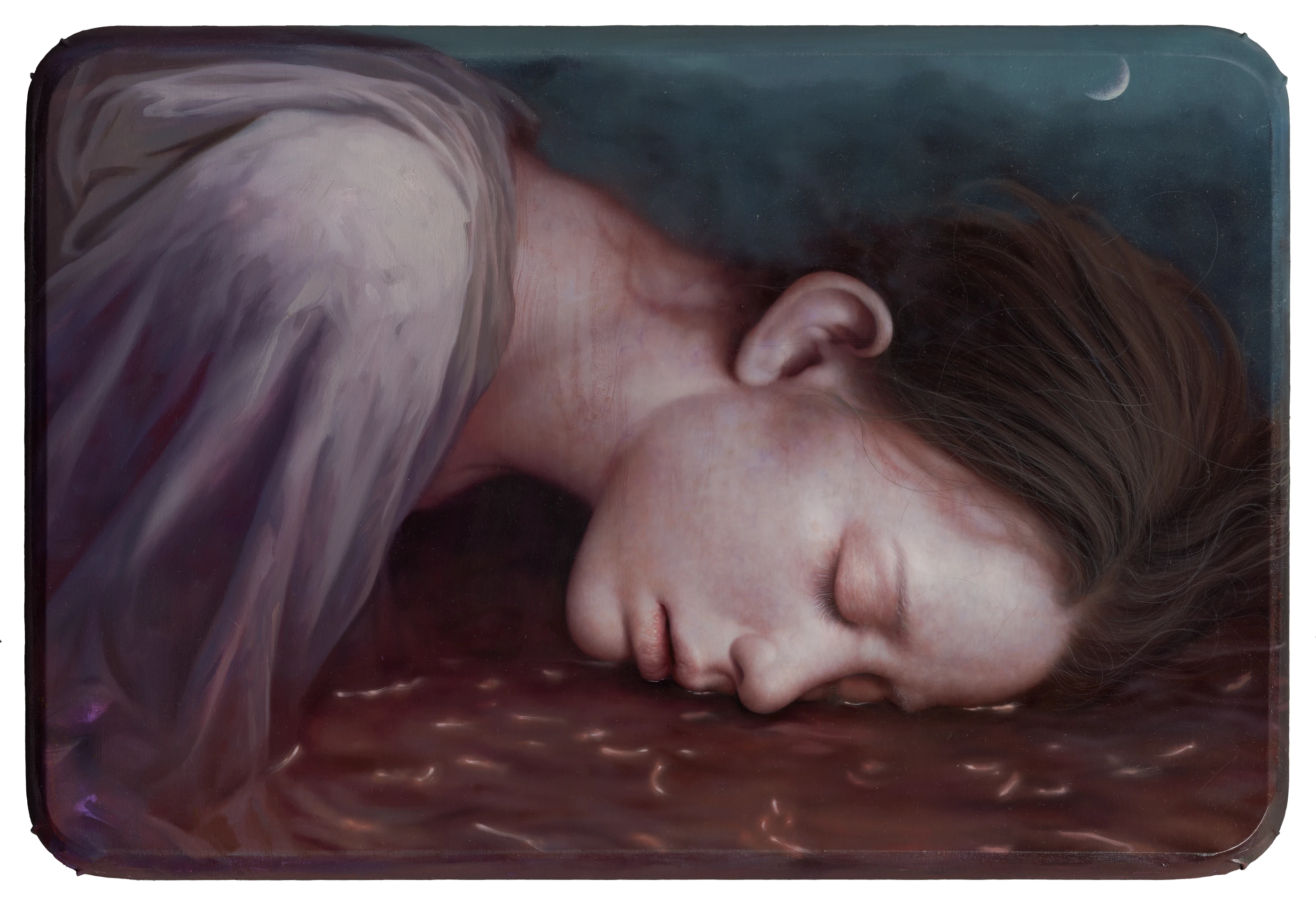 homesickness by Lo Chan Peng, Oil on canvas, 2025, 50 × 74 cm